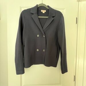 Brooks Brothers Women's Navy Double-Breasted Jersey Blazer